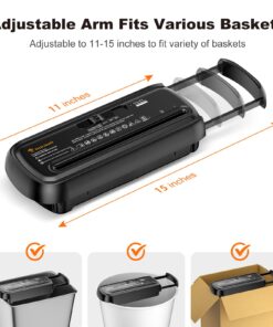 Bonsaii Paper Shredder for Home Use, 6 Sheet Strip Cut Small Paper Shredder Without Basket for Home Office, Portable Shredder Extendable Arm Design with Overheat Protection (S123-B) 13 71Vs8JAHhtL