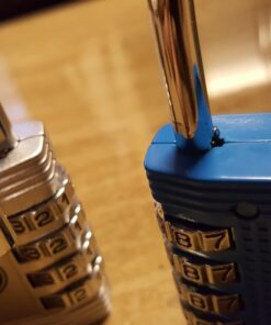 Padlock 4 Digit Combination Lock - for Gym School Locker, Outdoor Gate, Shed, Fence, and Storage - Weatherproof Metal - Keyless, Easy to Set, Resettable Locker Lock - Blue 28 71VtPnp2DgL