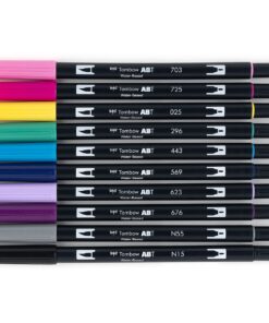 Alternative view of Tombow 56188 Dual Brush Pen Art Markers, Galaxy, 10-Pack. Blendable, Brush and Fine Tip Markers 1-Pack