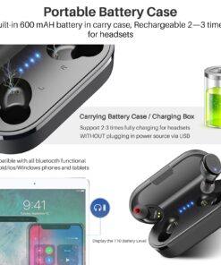TOZO T10 Bluetooth 5.3 Wireless Earbuds with Wireless Charging Case IPX8 Waterproof Stereo Headphones in Ear Built in Mic Headset Premium Sound with Deep Bass for Sport Black Small Classic Edition 41 71VtgxOE9jL