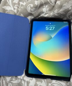 MoKo Case for iPad 10th Generation 10.9 inch 2022, Slim Stand Protective Cover with Hard PC Translucent Back Shell Cover for iPad 10th Gen 2022, Support Touch ID, Auto Wake/Sleep, Navy Blue 36 71VtqCyDXiL