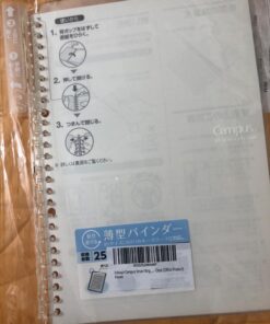 Kokuyo Campus Smart Ring Binder, Up to 25 Sheets, B5, 26 Holes, Japan Import, Transparent (RU-SP700T) 1pack 36 71VuLyWIfzL