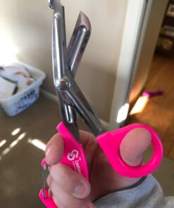 Trauma Shears with Carabiner - Stainless Steel Bandage Scissors for Surgical, EMT, EMS, Medical, Nursing, and Veterinary Use, First Aid Supplies and Accessories, 7.5-inch, Pink 1 Count (Pack of 1) 29 71VuS8FvfcL