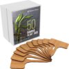 50 Bamboo Plant Labels in Gift Box (T-Type) - Wooden Plant Tags - Wood Cheese Markers 39 71VucbyftaL