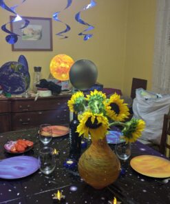 Beistle 10 Piece Solar System Whirls Outer Space Hanging Swirls Educational Classroom Planets Decorations, One size fits most, Multicolored 36 71Vv lL TL