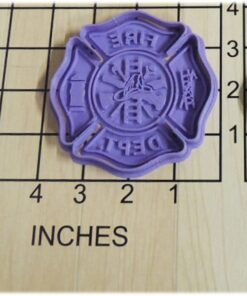 Alternative view of Fire Fighter Shield Cookie Cutter and Stamp #1078