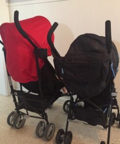 Summer Infant 3Dmini Convenience Stroller, Blue/Black – Lightweight Infant Stroller with Compact Fold, Multi-Position Recline, Canopy Pop Out Sun Visor and More Umbrella for Travel 45 71VwChKWLL