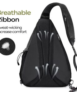 OutdoorMaster Sling Bag, Hiking Daypack, Crossbody Shoulder Chest Urban Outdoor Travel Backpack for Women & Men L07-black 33 71VxELg7CnL
