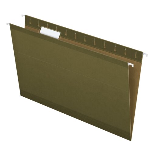 Pendaflex Reinforced Hanging Folders, Legal Size, Standard Green, 1/5 Cut, 25/BX (4153 1/5)