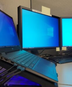 Kootek Laptop Cooling Pad 12"-17" Cooler Pad Chill Mat 5 Quiet Fans LED Lights and 2 USB 2.0 Ports Adjustable Mounts Laptop Stand Height Angle, Blue 39 71VxeSSN37L