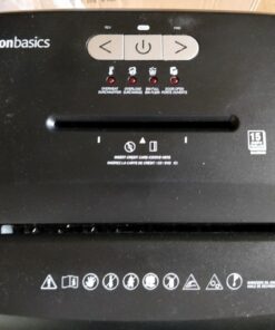 Amazon Basics 15 Sheet - New model Cross Cut Paper and Credit Card CD Shredder With 6 Gallon Bin, Black 62 71VxhEx XPL