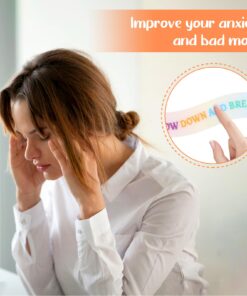 60 Pcs Calm Stickers Sensory Strips, 2 Different Textured Anxiety Sensory Stickers Tactile Rough Calming Stickers Adhesives Anxiety Fidget Relief Breath Stickers for Desk, Phone Adults Teens Anxiet Style B 9 71VxlVEGpL