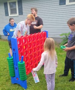 Giantville Giant 4 in a Row Connect Game + Storage Carry Bag - 4" Wide X 3.5" Tall - Oversized Jumbo Sized Entertainment for Outdoor/Indoor Play for Kids & Adults - Durable Waterproof - 2022 Version Game + Bag 17 71Vxyab7ojL