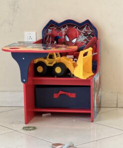 Delta Children Chair Desk With Storage Bin - Greenguard Gold Certified, Spider-Man, Arm Rest, Cushion Availability, Engineered Wood 29 71VyLS6sh2L