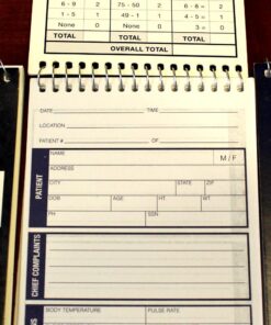 EMT/First Responders Vital Statistics Notebook – 8” x 4” Medical Notebook for Vital Signs and Additional Patient Information – 210 Pages (3 Pack) 3 Pack 24 71VyPgNpCL