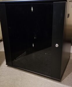 NavePoint 12U Server Rack Enclosure with Glass Door, Cooling Fan, Locks, & Removable Side Panels - 12U Wall Mount Network Cabinet 19 Inch Rack 17.7 Inches Deep 48 71VyrSqqUuL