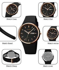 FANMIS Unisex Outdoor Sport Jelly Watch Simple Casual Analog Watches 3ATM Waterproof Minimalism Watches for Young Women Silicone Strap A White 14 71Vz5Rg2wAL