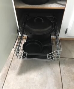 Seville Classics Chrome Wire Sliding Storage Drawer 20 71VznhiBY L