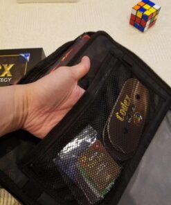 Case-it The Mighty Zip Tab Zipper Binder - 3 Inch O-Rings - 5 Color Tab Expanding File Folder - Multiple Pockets - 600 Sheet Capacity - Comes with Shoulder Strap - Black D-146 Single 32 71W HkDRl5L