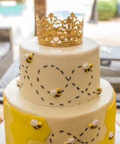 Gold Crown Cake Topper, Vintage Crown, Small Gold Wedding Cake Top, Princess Cake, The Queen of Crowns 27 71W TgeCncL