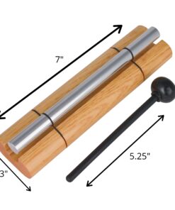 Woodstock Wind Chimes Zenergy Solo Hand Chime, Silver (7") Musically Tuned for Meditation, Yoga and Mindfulness, For Teachers and Classrooms Christmas/Hanukkah Gifts (ZENERGY) Zenergy Solo (7") 22 71W U12AXOL