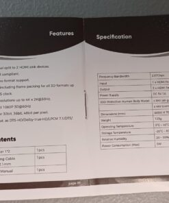 OREI HDMI Splitter 1 in 2 Out - 1x2 HDMI Display Duplicate/Mirror - Powered Splitter Full HD 1080P, 4K @ 30Hz (One Input To Two Outputs) - USB Cable Included - 1 Source to 2 Identical Displays 55 71W ws wW6L