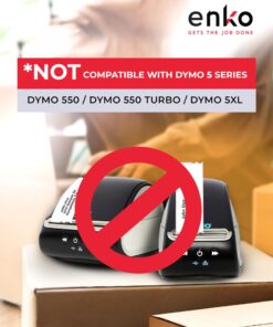 enKo Compatible for Dymo 30252 Labels (1-1/8" x 3-1/2") - Label for Dymo Labelwriter 450 Turbo Printer and 4XL - Direct Thermal Address, Shipping and Barcode Labels (12 Rolls | 4,200 Labels) 12 Rolls - 4,200 Labels 7 71W0mh8XjuL