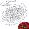 50-Pack HobbyPark Metal 1/12 1/10 Body Clips Bent Springy R Pins Medium Replacement Parts for RC Car Truck Crawler Buggy