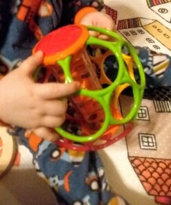 Bright Starts Oball Easy Grasp Rollin' Rainstick Rattle Cause & Effect Infant Toy, Age 3 Months and up Multicolored 21 71W1YsCAwZL 1