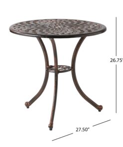 Christopher Knight Home Glenbrook Modern Metal Bistro Set, 3-Pcs Set, Brown 13 71W1bXeALL