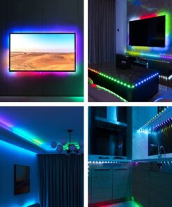 Daymeet LED Lights for TV, 9.8FT TV Led Backlight Lights ICRGB Led TV Lights for 32-60inch TV USB Led Strip Lights for TV Led Lights Behind Sync with Music Bluetooth APP Control Led Lights for Bedroom Dreamcolor 9.8ft for 32"-60" TV 25 71W1nmYjFDL