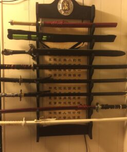 BladesUSA WS-8WX Sword Stand 8-Tiers Wall Mount Sword Stand with Samurai Logo 21 71W1oMitDzL