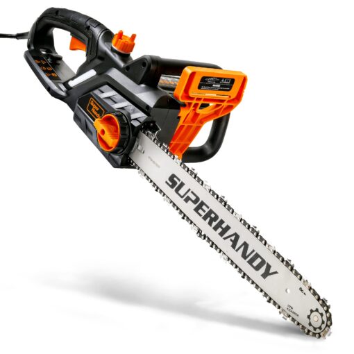 SuperHandy Chainsaw 18-Inch Corded Electric 120VAC 15-Amp 1800W Lightweight Wood Tree Cutting Forestry Landscaping