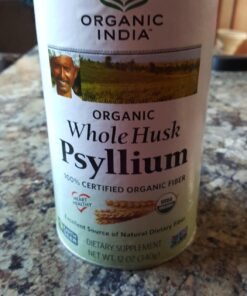 Organic India Psyllium Herbal Powder - Whole Husk Fiber, Healthy Elimination, Keto Friendly, Vegan, Gluten-Free, USDA Certified Organic, Non-GMO, Soluble & Insoluble Fiber Source - 12 Oz Canister (Pack of 1) 34 71W2YzMVYOL