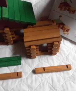 Joqutoys 90 Pcs Wood Building Blocks Toy for Toddlers, Classic Wooden Cabin Log Set Preschool Education Toy, Creative Construction Engineering Educational Toys for 3 4 5 6 Years Boys 23 71W3GtnXllL