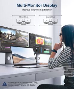 USB C Hub Adapter MacBook - UtechSmart 7 in 2 MacBook Pro/Air Accessories Multiport Adapter with Thunderbolt 3 Port, 100W PD 4K@30Hz, 40Gbps 4K HDMI, 3*USB3.0 Data Port SD and MicroSD Card Reader 28 71W3JBVuYL