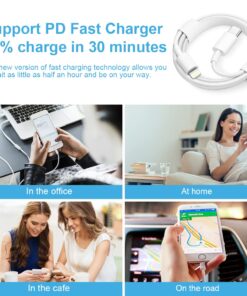 10FT iPhone 14 13 12 11 Charger, Long Charging Cable with 20W USB C Charger Block for iPhone 14/14 Pro/14 Pro Max/14 Plus/13/12/11/Xs Max/XR 2Pack 10FT 26 71W3Z7q7wLL 1