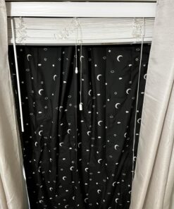 Amazon Basics Portable Travel Window Blackout Curtain Shades with Suction Cups-Black, 1-Pack, 78 by 50 inches - 1 Pack, Moon and Stars 30 71W4YLwjnLL