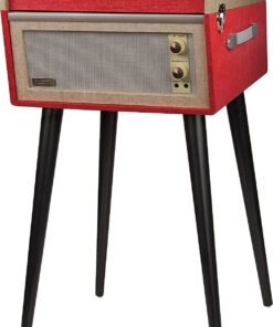 Crosley CR6233D-RE Dansette Bermuda Portable Vinyl Record Player Turntable with Aux-In and Bluetooth, Red 20 71W4f3ofHBL