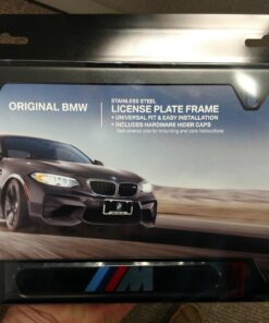 BMW Black Stainless Steel License Frame with M Logo 28 71W4xN3xT L