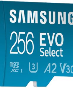 SAMSUNG EVO Select Micro SD-Memory-Card + Adapter, 256GB microSDXC 130MB/s Full HD & 4K UHD, UHS-I, U3, A2, V30, Expanded Storage for Android Smartphones, Tablets, Nintendo-Switch (MB-ME256KA/AM) 25 71W5fI54mzL 1