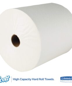 Scott 01005 Hard Roll Towels, 1.5" Core, 8" x 1000ft, Recycled, White (Case of 6 Rolls) 8 71W62FsyqkL