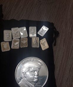 TEN One Gram .999 pure Silver Bars with random designs in a jewelry pouch (Original Version) 27 71W6K4TZKkL
