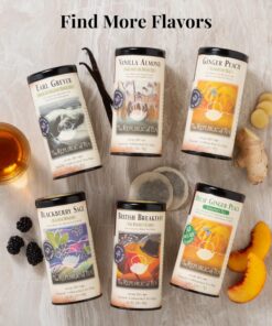 The Republic of Tea Ginger Peach Black Tea, Caffeinated, 50 Count 21 71W6acqgczL