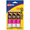 Avery Glue Stick White, Washable, Nontoxic, 0.26 oz. Permanent Glue Stic, 3pk (00164) 3 sticks 12 71W7PArzBL