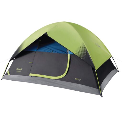 Coleman Dark Room Sundome Camping Tent, 4/6 Person Tent Blocks 90% of Sunlight and Keeps Inside Cool, Lightweight Tent for Camping Includes Rainfly, Carry Bag, and Easy Setup 4 Person