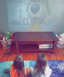 Meer Mini Projector,Portable Movie Projector,Smart Home Projector,Neat Projector for iOS,Android,Windows,PS5,Laptop,TV-Stick,Compatible with HDMI,USB,Audio,TF Card,AV and Remote Control YG300 55 71W82WOwvPL