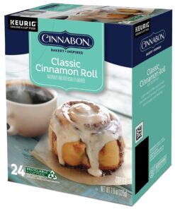 Cinnabon Classic Cinnamon Roll, Single-Serve Keurig K-Cup Pods, Flavored Coffee, 24 Count 24 Count (Pack of 1) 17 71W8C4n6mcL