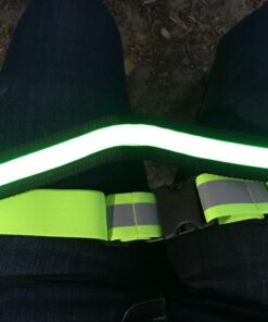 ILLUMISEEN LED Reflective Belt Sash | High Visibility LED Lights with 2 Lighting Modes | Adjustable Quick Release Buckle | USB Rechargeable, No Batteries Needed | Weatherproof Professional Safety Gear Green 32 71W9HvjkBDL