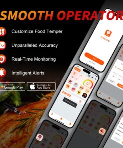 Paneceia Wireless Meat Thermometer Digital, 800FT Long Range Bluetooth Cooking Thermometer, Food Thermometer for Remote Monitoring of Grill, Oven, Smoker, Air Fryer, Rotisserie, iOS & Android App 37 71W9vQNqjaL 1